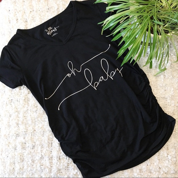 to: Little Arrows Tops - Oh Baby Maternity Shirt Black Size M